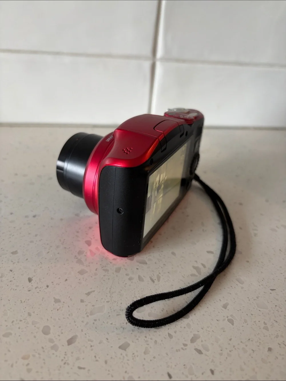 Canon PowerShot SX150 IS Red Compact Digital Camera with Wrist Strap